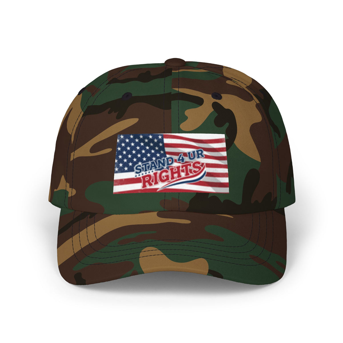 Dad Cap — "Stand 4 Ur Rights" American Flag Embroidered Hat