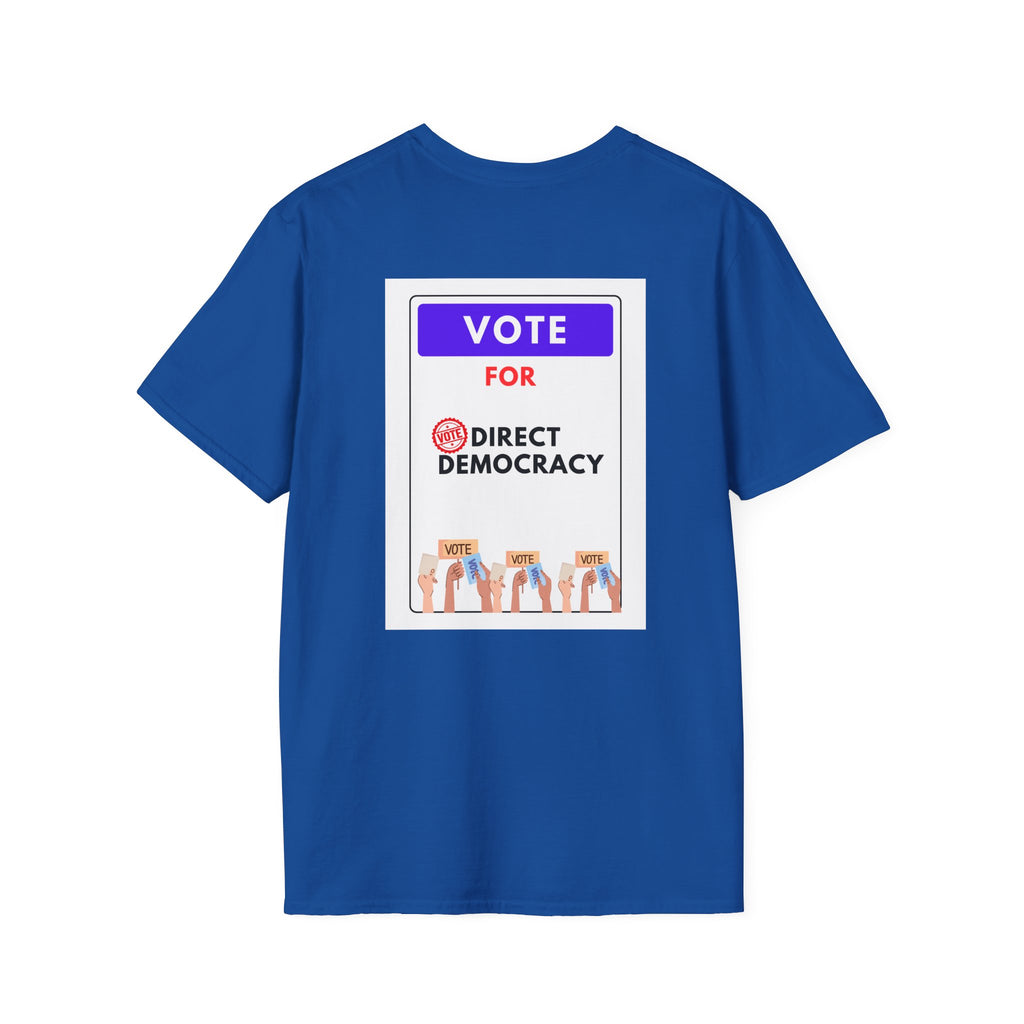 Vote Direct Democracy Flag T-Shirt — Vote for Direct Democracy Graphic Tee